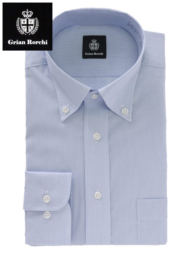 Grian Rorchi グリアンローチ 形態安定 ボタンダウン 長袖 ワイシャツ BASICBODY DAGR52B