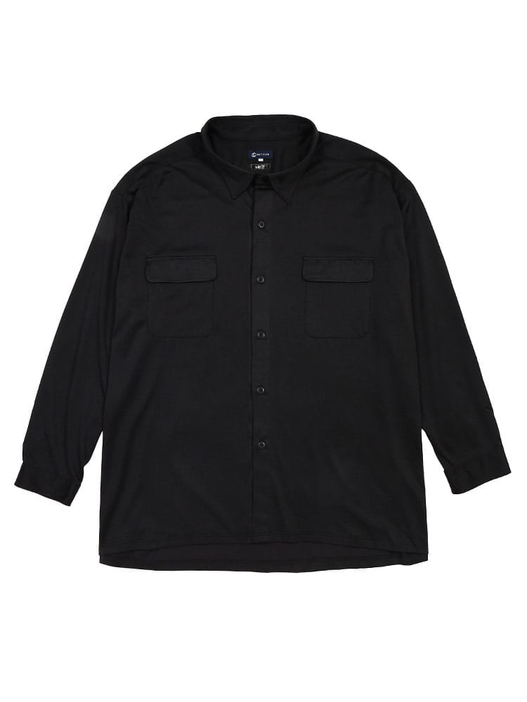 シャツ 長袖 メンズ 大きいサイズ Shirt-T ストレッチ 高通気 無地 オーバーシャツ トップス シャツ シンプル 伸びる 多機能 軽い ビジカジ  出張 旅行 秋 冬 春