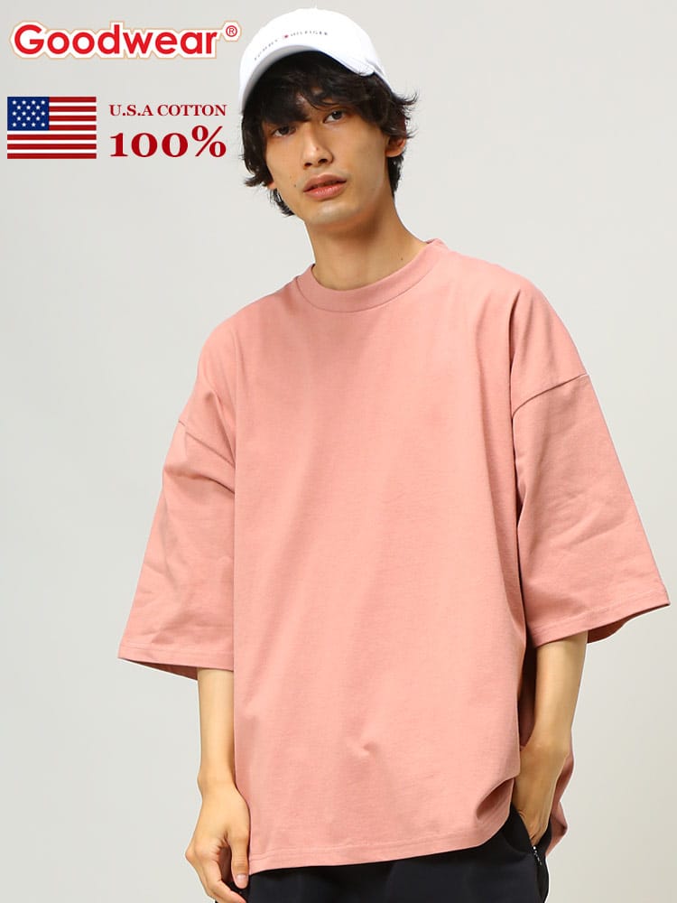 Goodwear (グッドウェア) USAコットン 無地 クルーネック SUPER BIG 半袖 Tシャツ WEB限定