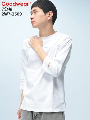 Goodwear(グッドウェア) 7分袖 Tシャツ USAコットン100％ 2W7-2509 フットボール クルーネック