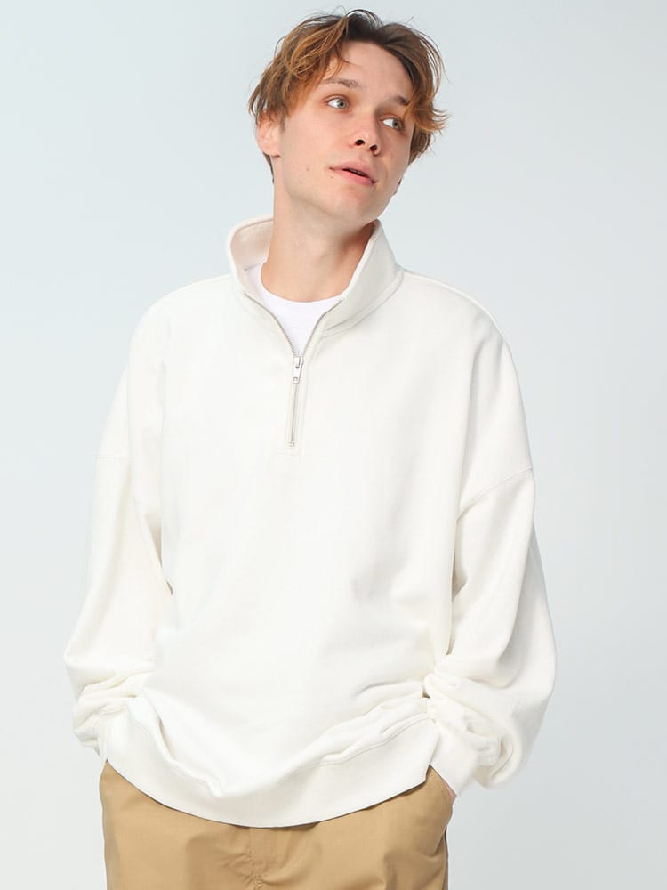 Goodwear (グッドウェア) USAコットン ハーフジップ BIG トレーナー