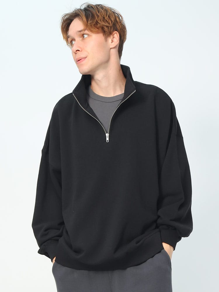 Goodwear (グッドウェア) USAコットン ハーフジップ BIG トレーナー