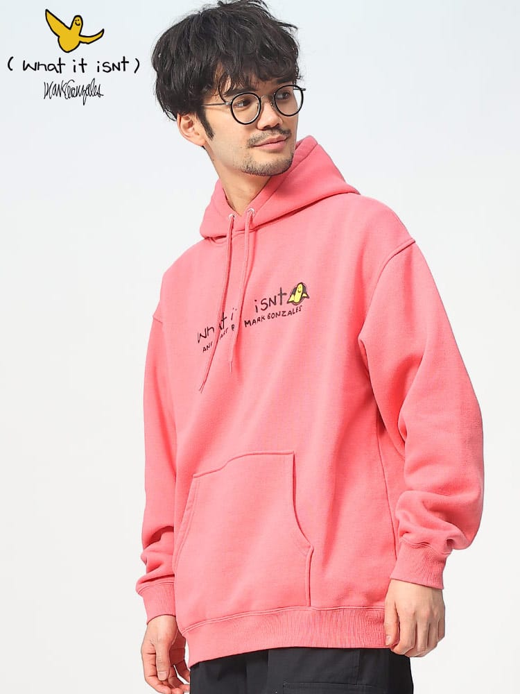 What it isNt (ワット イット イズント) 裏起毛 バックプリント プルオーバー パーカー