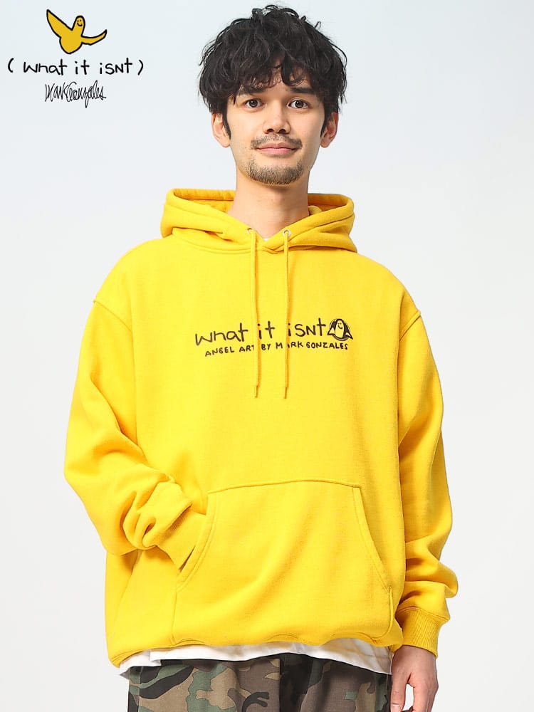 What it isNt (ワット イット イズント) 裏起毛 バックプリント プルオーバー パーカー