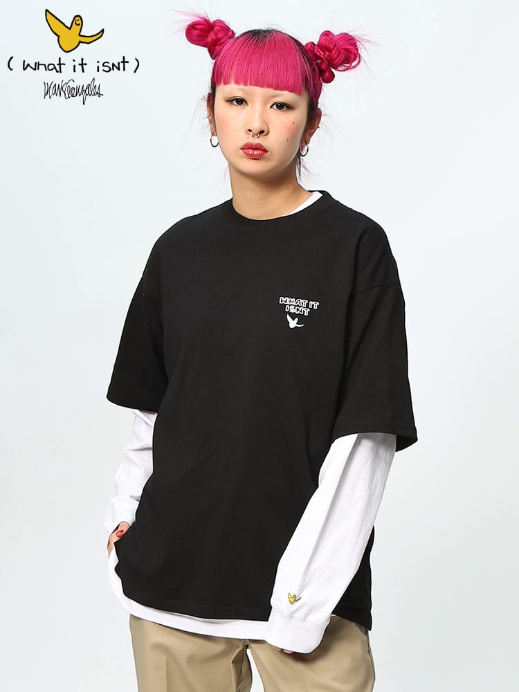 Mark Gonzales (マークゴンザレス) バックプリント クルーネック 半袖 長袖 アンサンブル Ｔシャツ 