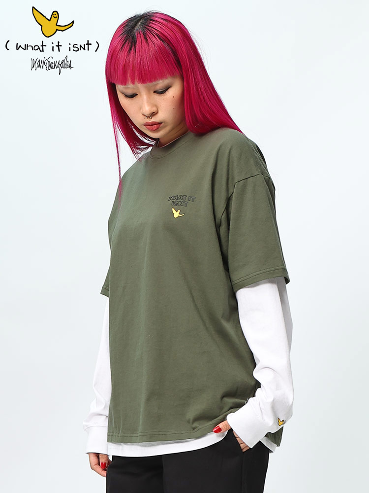 Mark Gonzales (マークゴンザレス) バックプリント クルーネック 半袖 長袖 アンサンブル Ｔシャツ 