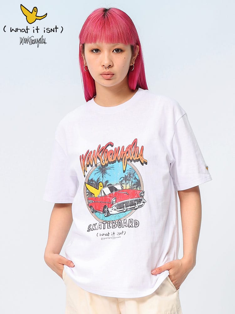 Mark Gonzales (マークゴンザレス) クラシックカープリント 半袖 クルーネック Tシャツ 2H714331