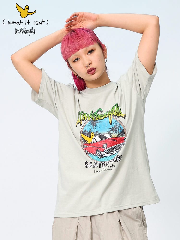 Mark Gonzales (マークゴンザレス) クラシックカープリント 半袖 クルーネック Tシャツ 2H714331