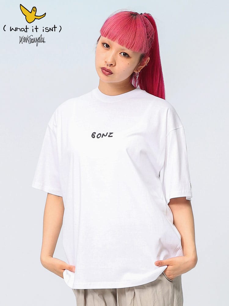 Mark Gonzales (マークゴンザレス) ゴンバトバックプリント クルーネック 半袖 Tシャツ 2H713360