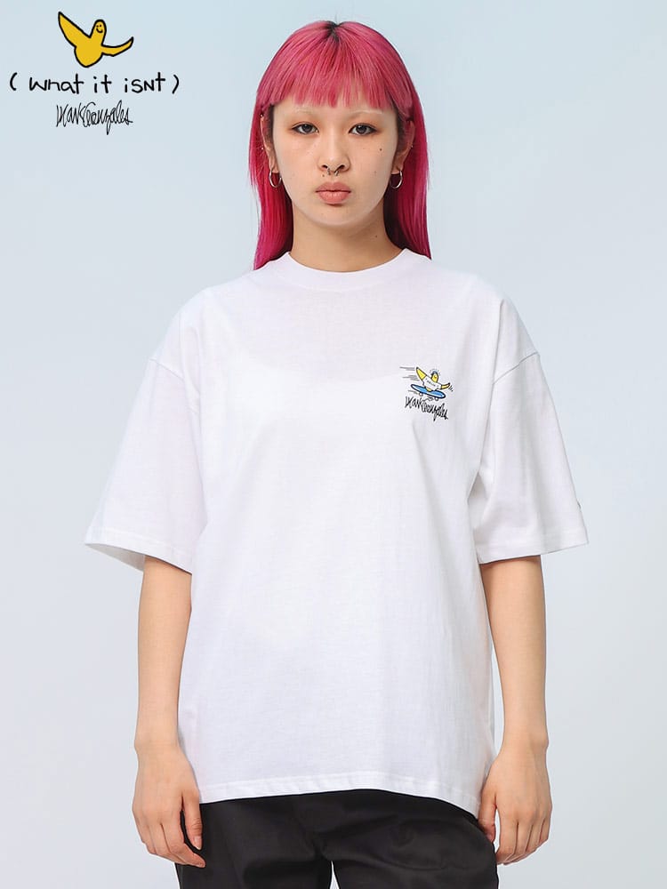 Mark Gonzales (マークゴンザレス) スケボーバックプリント クルーネック 半袖 Tシャツ 2H713362