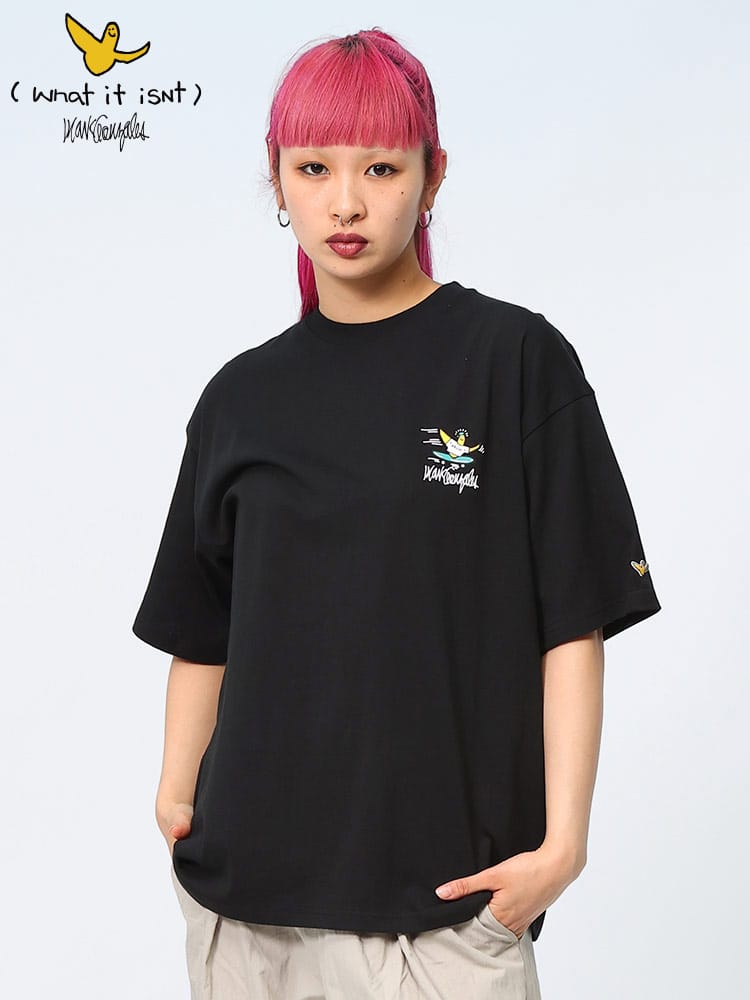 Mark Gonzales (マークゴンザレス) スケボーバックプリント クルーネック 半袖 Tシャツ 2H713362