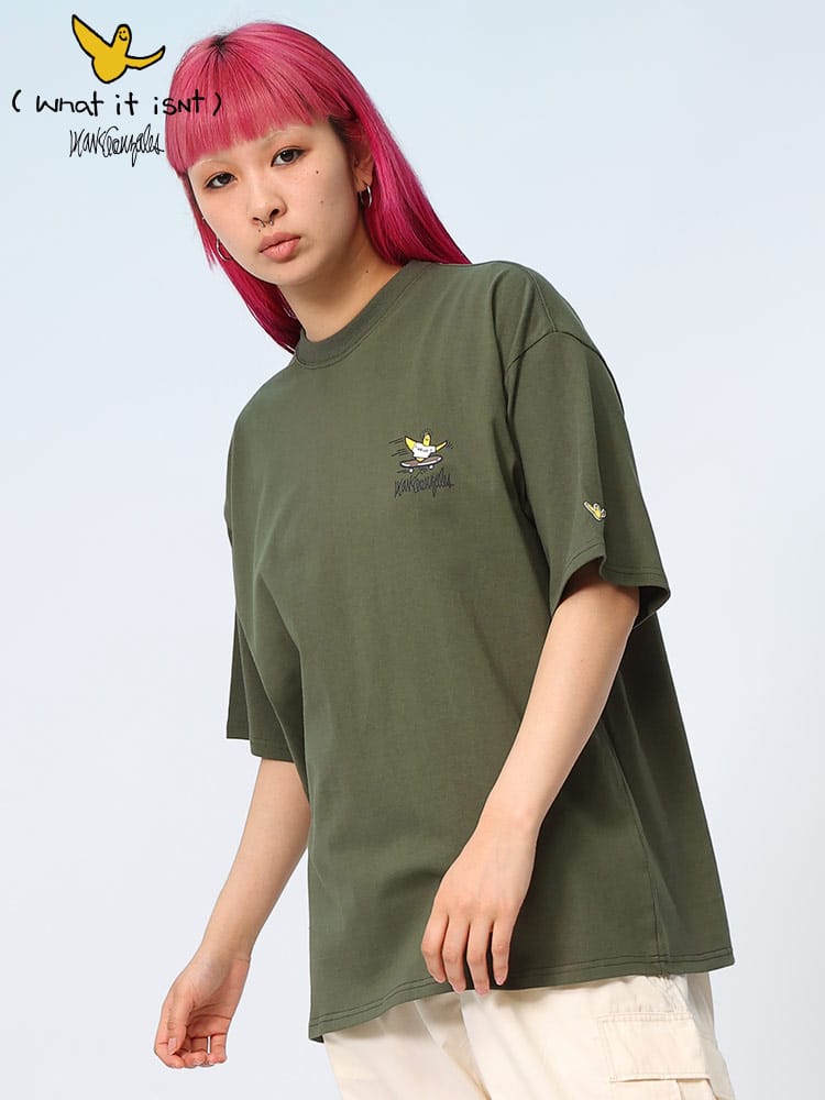 Mark Gonzales (マークゴンザレス) スケボーバックプリント クルーネック 半袖 Tシャツ 2H713362