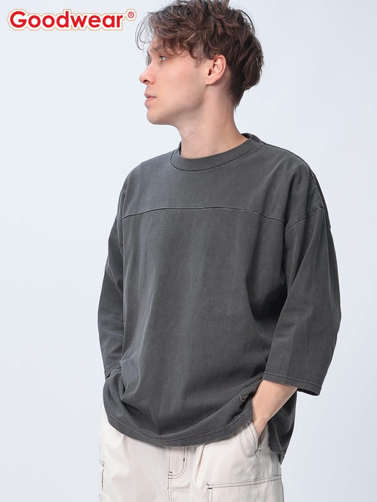 Goodwear (グッドウェア) USAコットン 無地 クルーネック 7分袖 Tシャツ 2W764202