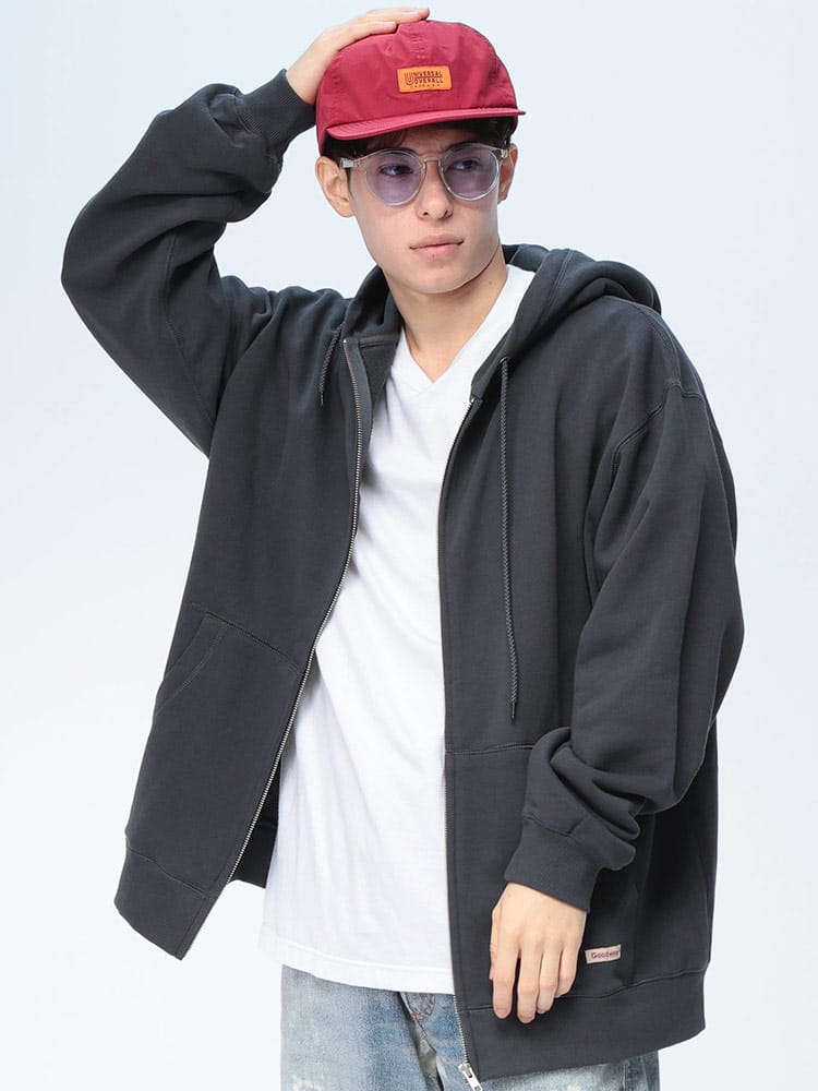 Goodwear (グッドウェア) USAコットン オーバーシルエット フルジップ パーカー