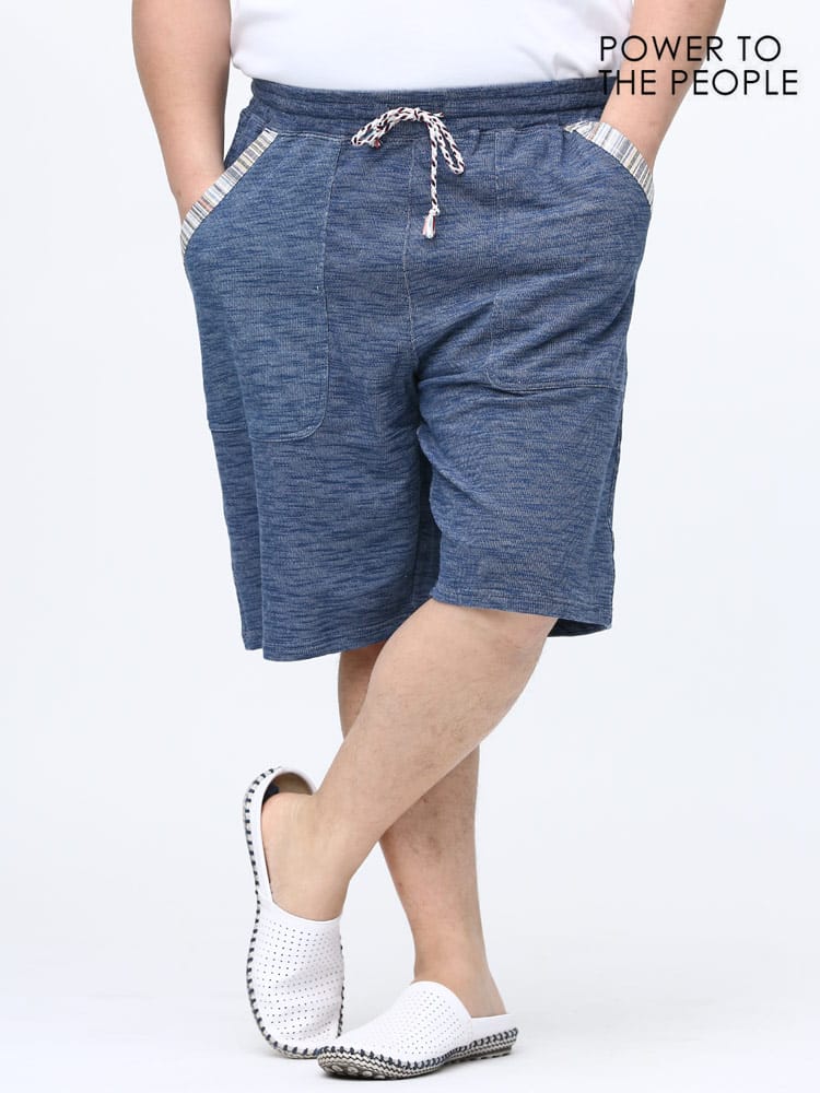 大きいサイズ メンズ POWER TO THE PEOPLE (パワートゥザピープル) メキシカン ウエストコード ショートパンツ