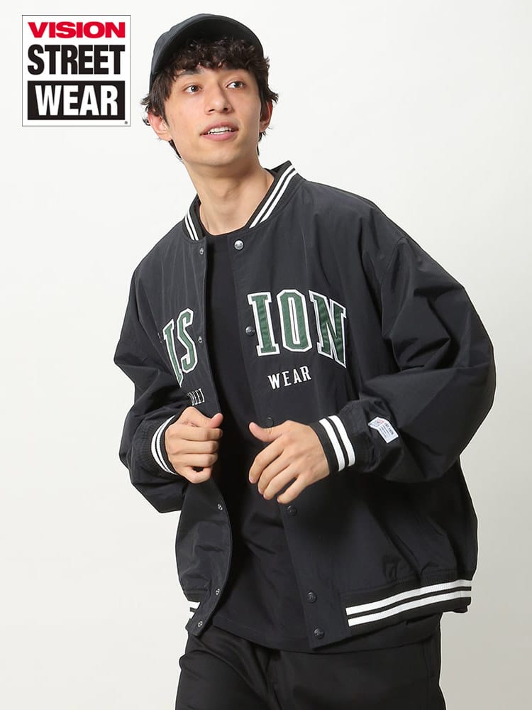 VISION STREET WEAR (ヴィジョンストリートウェア) アーチロゴ ナイロン スタジャン