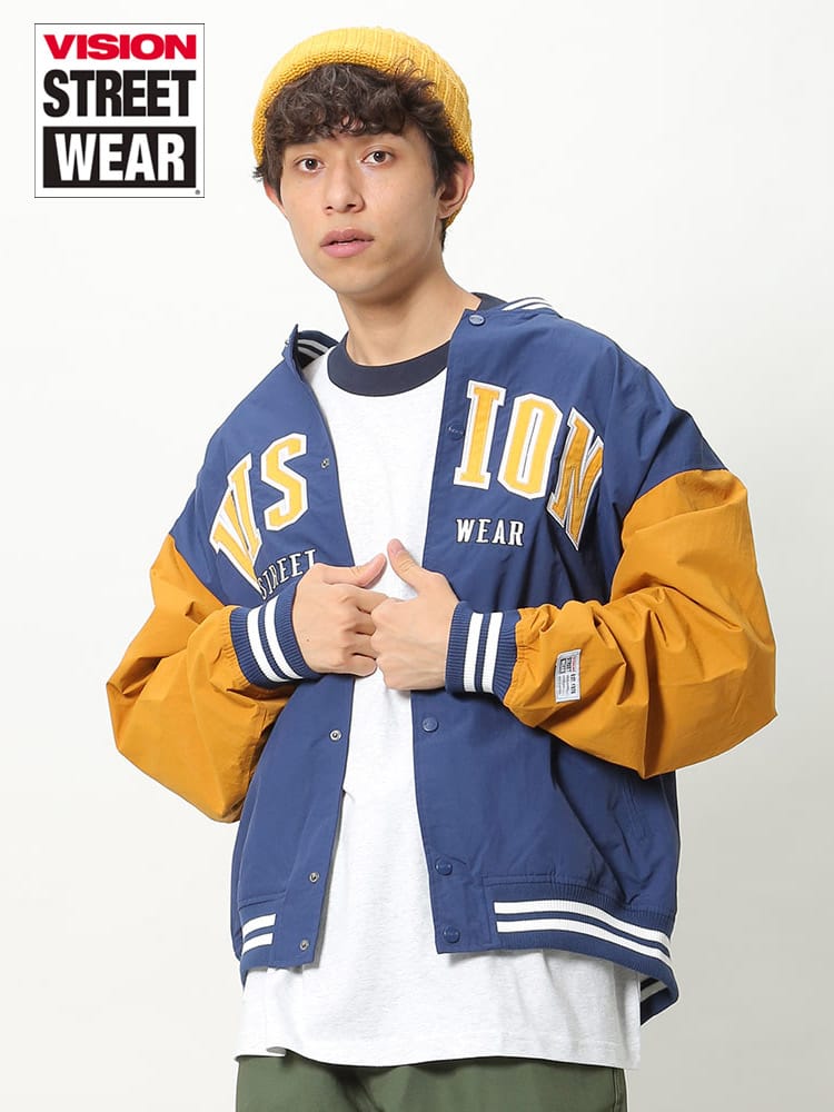 VISION STREET WEAR (ヴィジョンストリートウェア) アーチロゴ ナイロン スタジャン