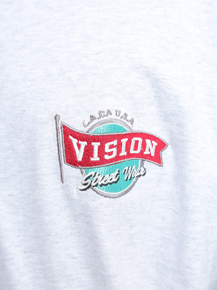 VISION STREET WEAR (ヴィジョンストリートウェア) 袖プリント クルー 