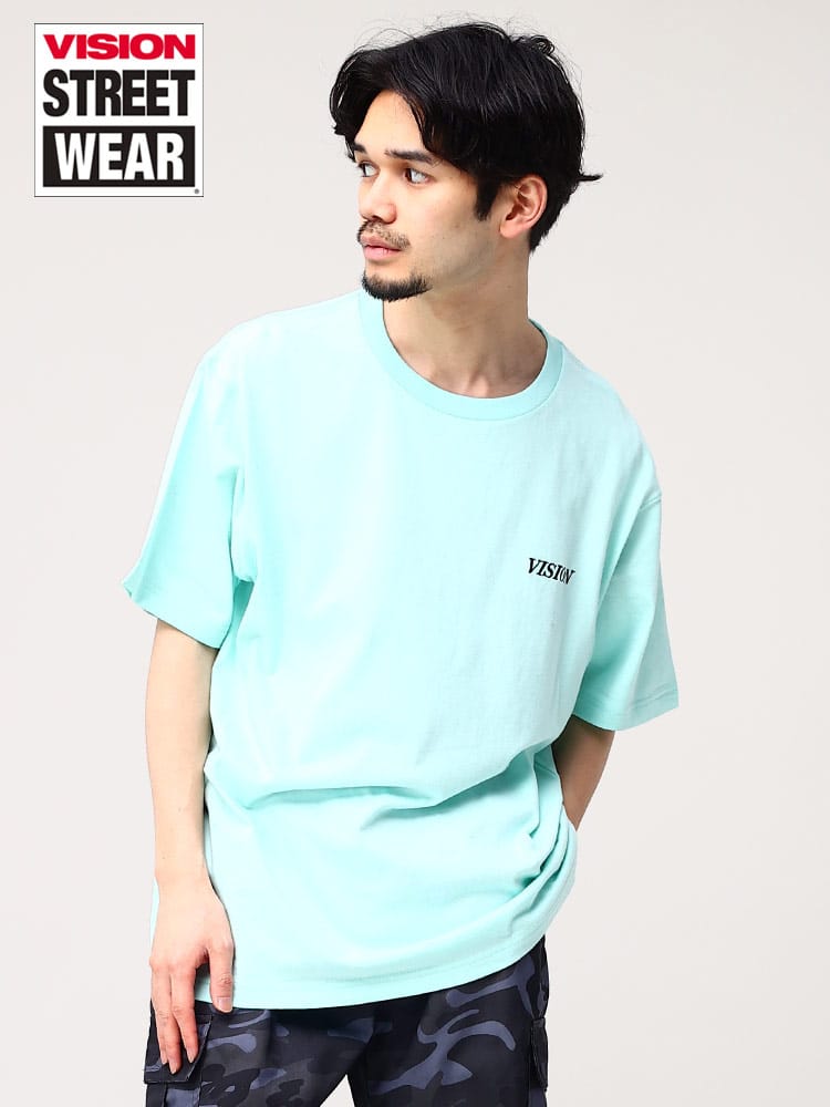 ヴィジョンストリートウェア Tシャツ バックプリント VISION STREET WEAR オーバーサイズ クルーネック ユニセックス 半袖 <br>メンズ 男性 トップス シャツ Tシャツ クルー 半袖 春 夏 3505009D12<br>