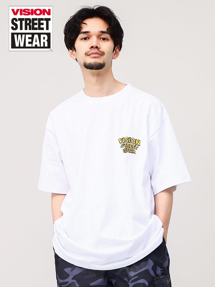 ヴィジョンストリートウェア Tシャツ ゴーストスケーター VISION STREET WEAR オーバーサイズ クルーネック ユニセックス 半袖 <br>メンズ 男性 トップス シャツ Tシャツ クルー 半袖 春 夏 3505006D12<br>