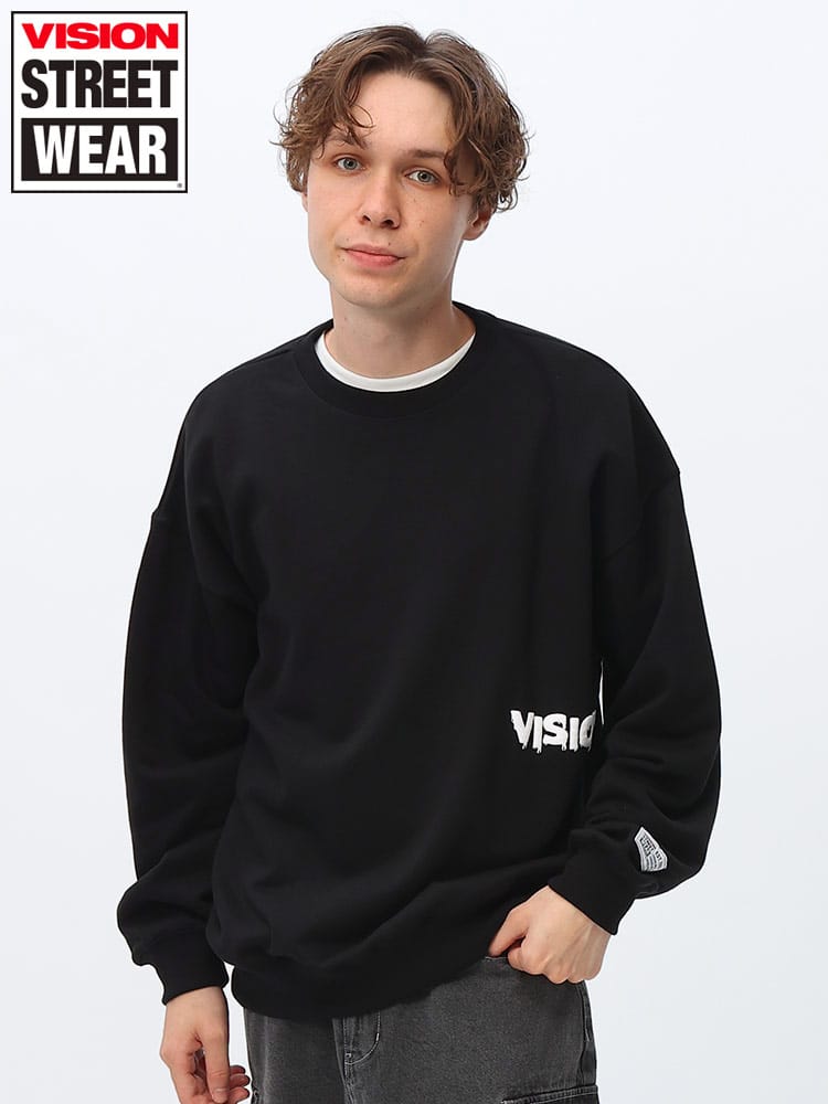 VISION STREET WEAR (ヴィジョンストリートウェア) ゴーストスケーター バックプリント クルーネック トレーナー 4305011