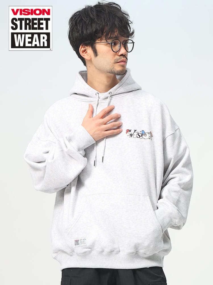 VISION STREET WEAR (ヴィジョンストリートウェア) スモークマルチ プリント プルオーバー パーカー