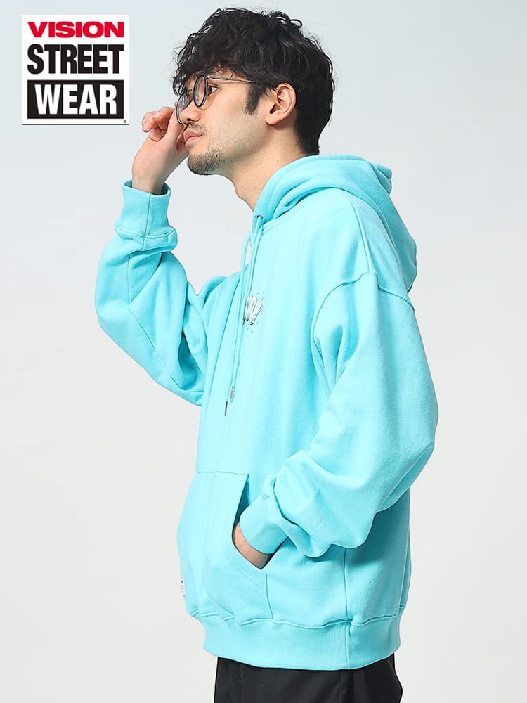 VISION STREET WEAR (ヴィジョンストリートウェア) バスタイム プリント プルオーバー パーカー