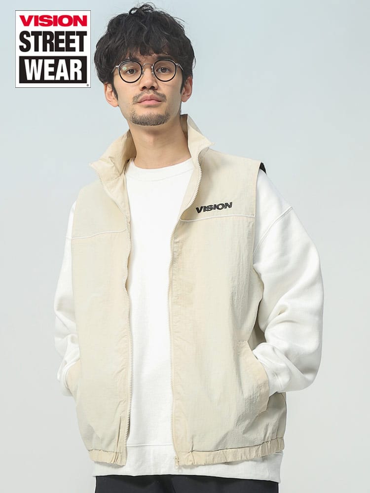 VISION STREET WEAR (ヴィジョンストリートウェア) ナイロン フルジップ ベスト