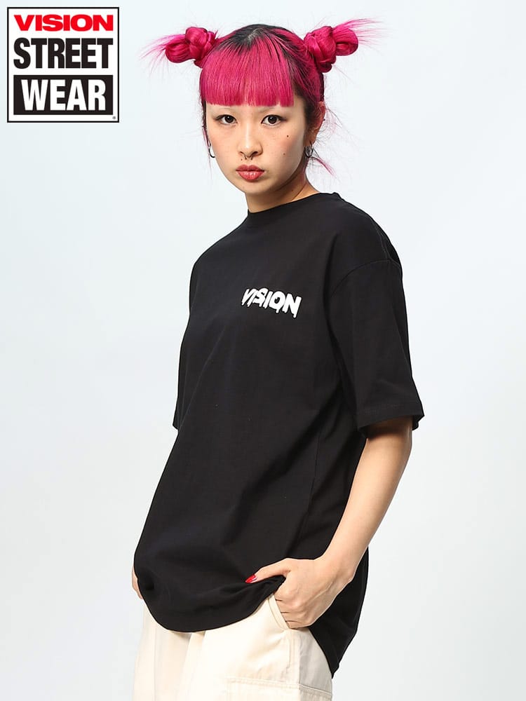 VISION STREET WEAR (ヴィジョンストリートウェア) ゴーストスケータープリント クルーネック 半袖 Ｔシャツ