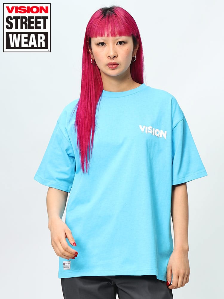 VISION STREET WEAR (ヴィジョンストリートウェア) ゴーストスケータープリント クルーネック 半袖 Ｔシャツ