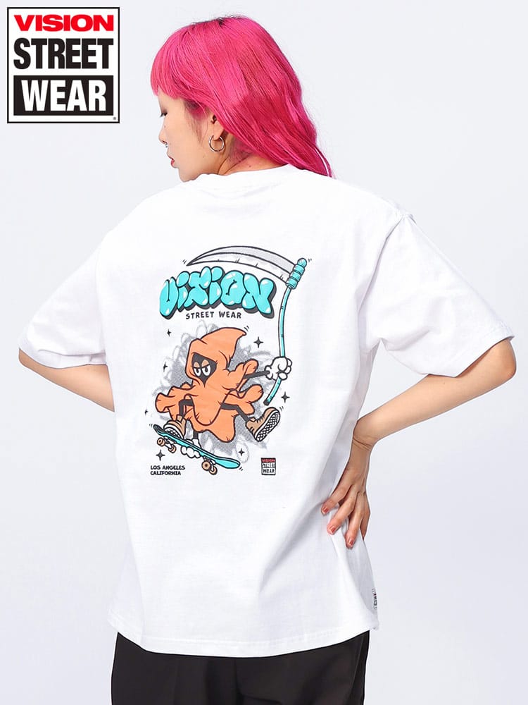 VISION STREET WEAR (ヴィジョンストリートウェア) デスイーター プリント クルーネック 半袖 Tシャツ 4505045