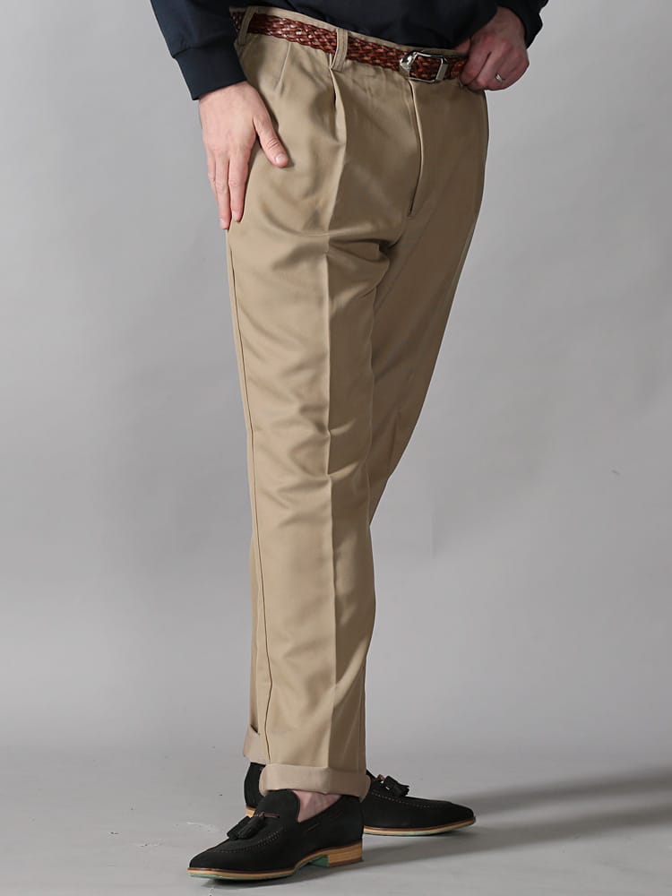 大きいサイズ メンズ B＆T CLUB テンセル ストレッチ ツータック パンツ 95-140cm dsgbt20