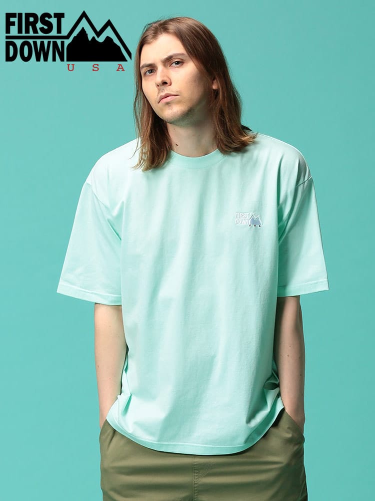 FIRST DOWN USA (ファーストダウンユーエスエー) 胸ロゴ クルーネック 半袖 Tシャツ LOGO SS T WEB限定