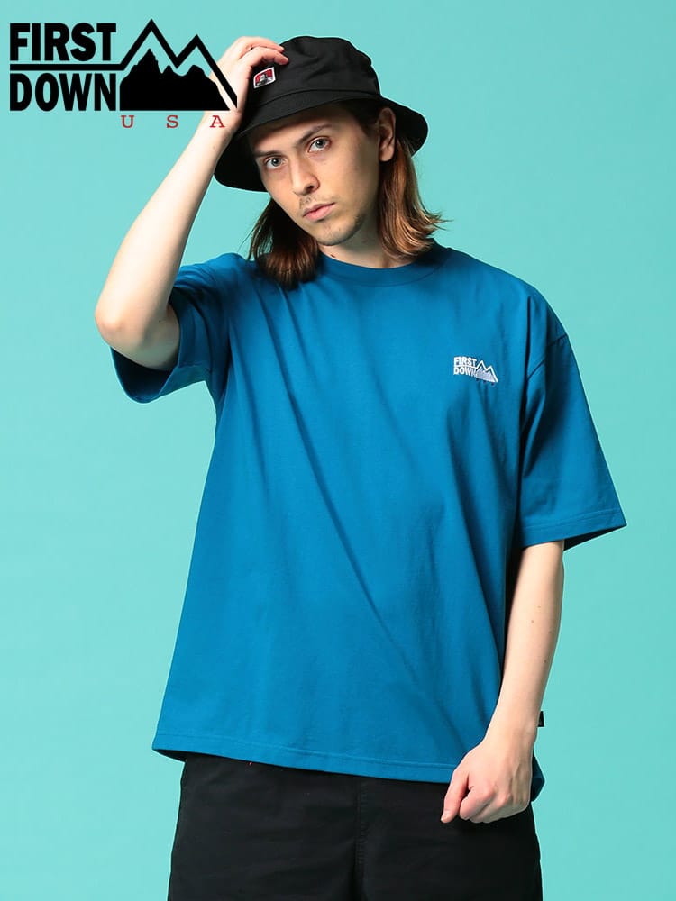 FIRST DOWN USA (ファーストダウンユーエスエー) 胸ロゴ クルーネック 半袖 Tシャツ LOGO SS T WEB限定