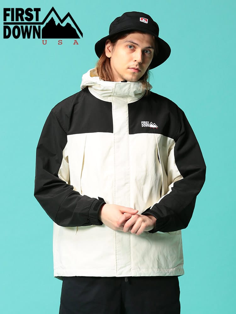 FIRST DOWN USA (ファーストダウンユーエスエー) フード 裏メッシュ フルジップ マウンテンジャケット MOTOWN JKT supplex
