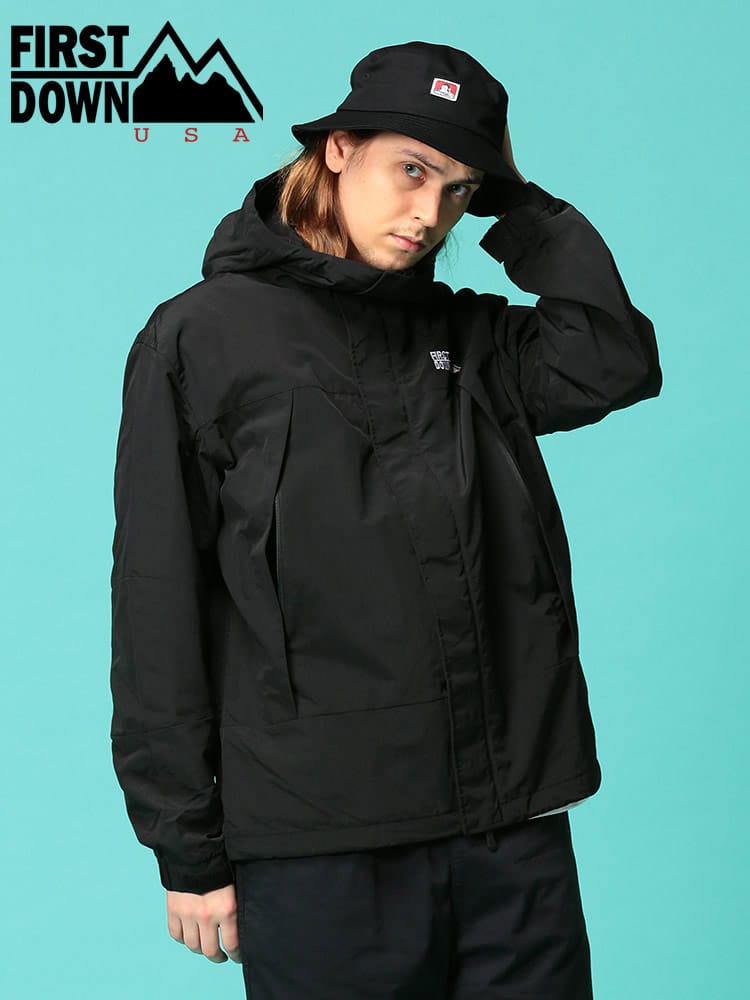FIRST DOWN USA (ファーストダウンユーエスエー) フード 裏メッシュ フルジップ マウンテンジャケット MOTOWN JKT supplex