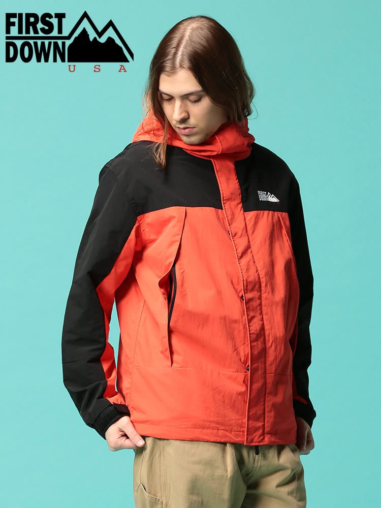 FIRST DOWN USA (ファーストダウンユーエスエー) フード 裏メッシュ フルジップ マウンテンジャケット MOTOWN JKT supplex