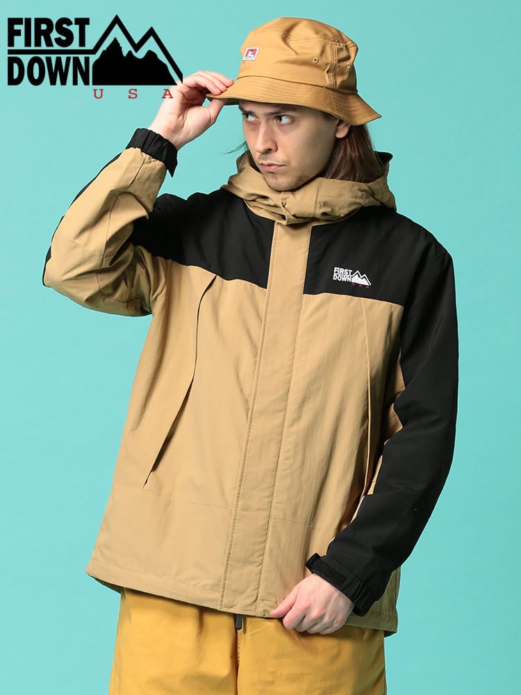 FIRST DOWN USA (ファーストダウンユーエスエー) フード 裏メッシュ フルジップ マウンテンジャケット MOTOWN JKT supplex
