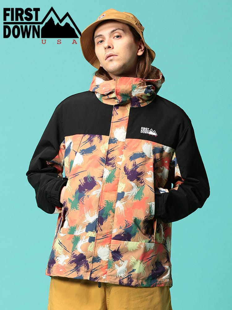 FIRST DOWN USA (ファーストダウンユーエスエー) フード 裏メッシュ フルジップ マウンテンジャケット MOTOWN JKT supplex