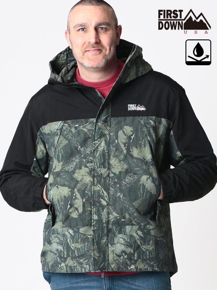 大きいサイズ メンズ FIRST DOWN USA (ファーストダウンユーエスエー) ナイロン フード フルジップ マウンテンパーカー SUPPLEX