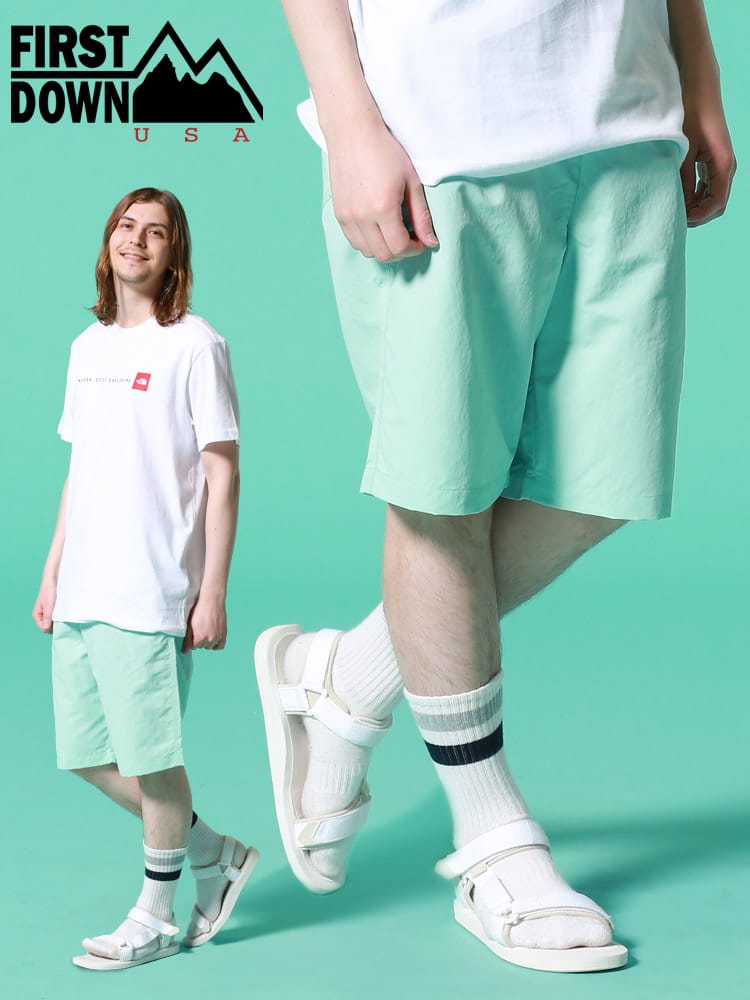 FIRST DOWN USA (ファーストダウンユーエスエー) ナイロン 無地＆総柄 ショートパンツ COZY SHORTS