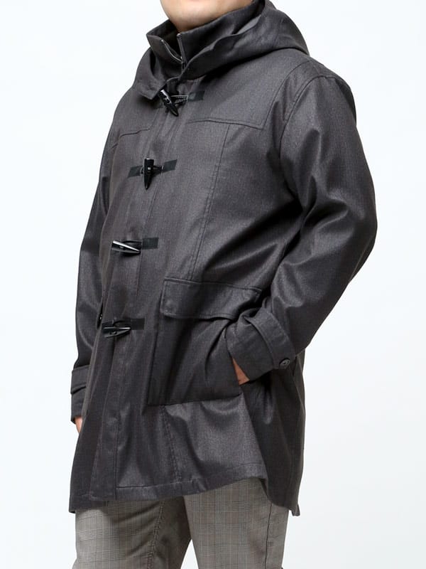 大きいサイズ メンズ B＆T CLUB (ビーアンドティークラブ) フード取り外し ボンディング スタンド フルジップ ダッフルコート