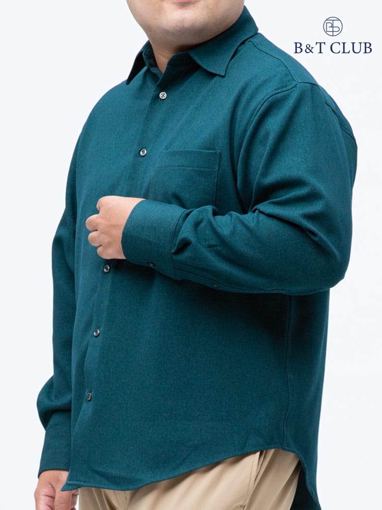 大きいサイズ メンズ B＆T CLUB (ビーアンドティークラブ) LANATEC ナチュラルストレッチ 抗菌消臭 無地＆柄 長袖 シャツ