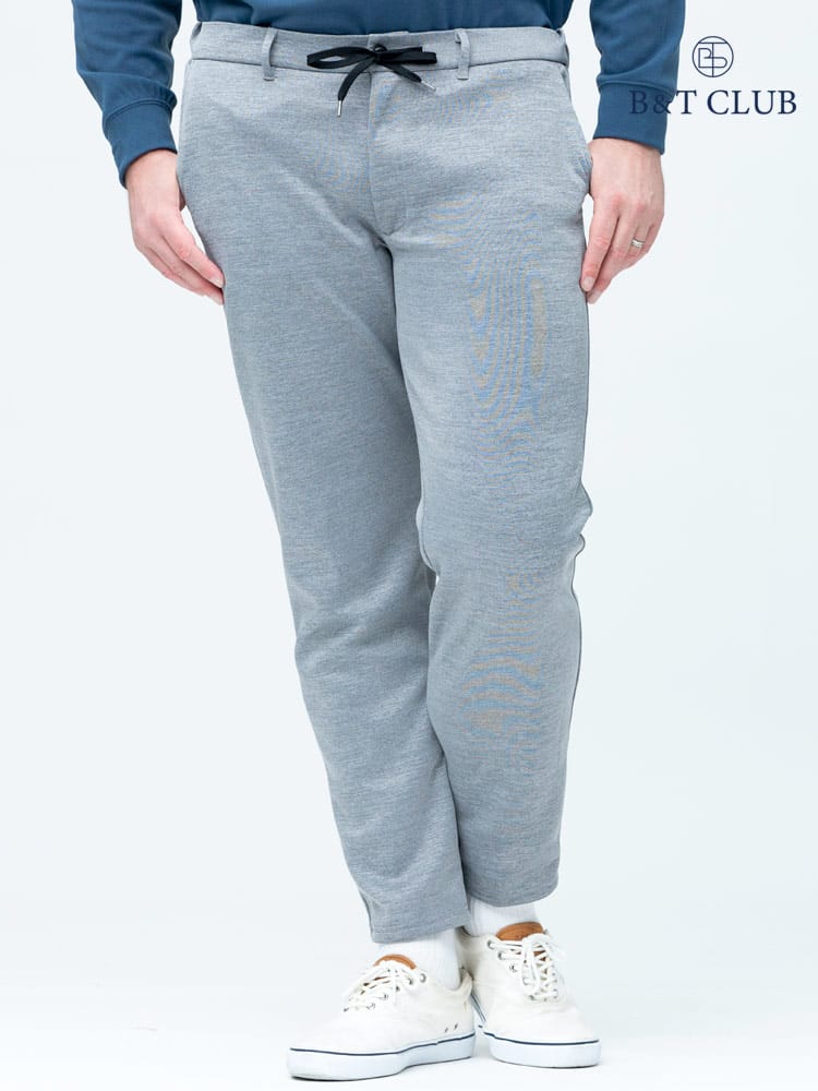 大きいサイズ メンズ B＆T CLUB (ビーアンドティークラブ) 快ラクWEAR 快楽 カイラク ストレッチ 抗菌 無地 ニット ロングパンツ
