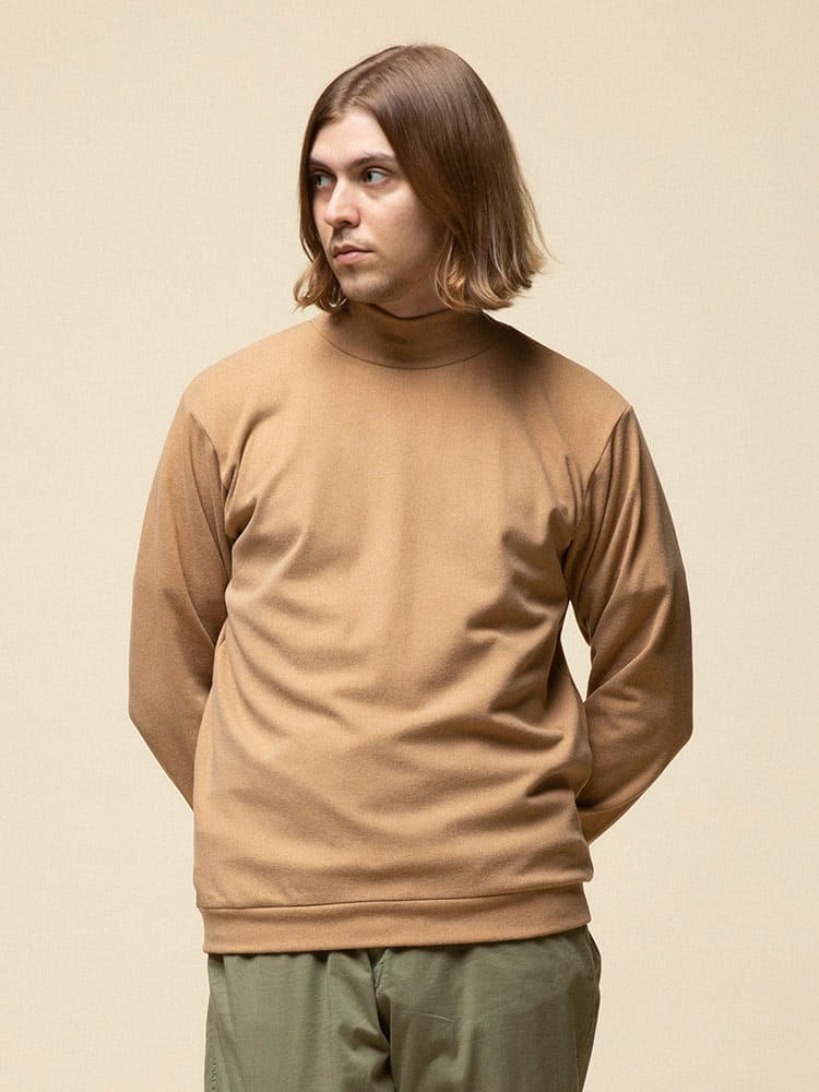 KAITEKI+ (カイテキプラス) 抗菌防臭 ストレッチ スムース ハイネック Tシャツ