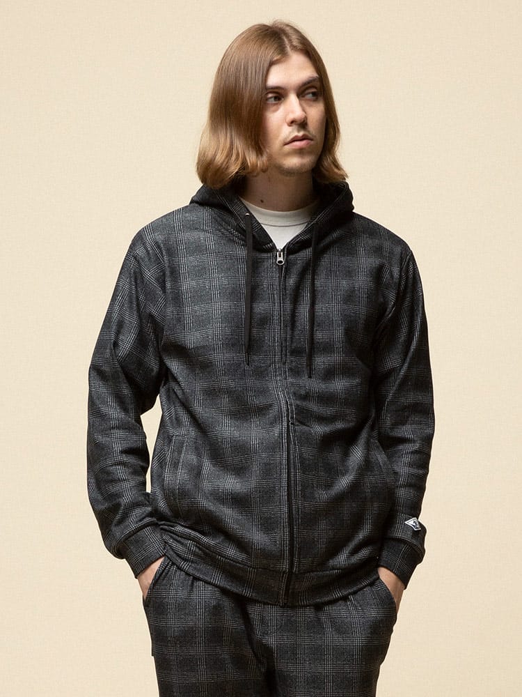 KAITEKI+ (カイテキプラス) 抗菌防臭 ストレッチ 裏フリース スムース フルジップ パーカー ルームウェア