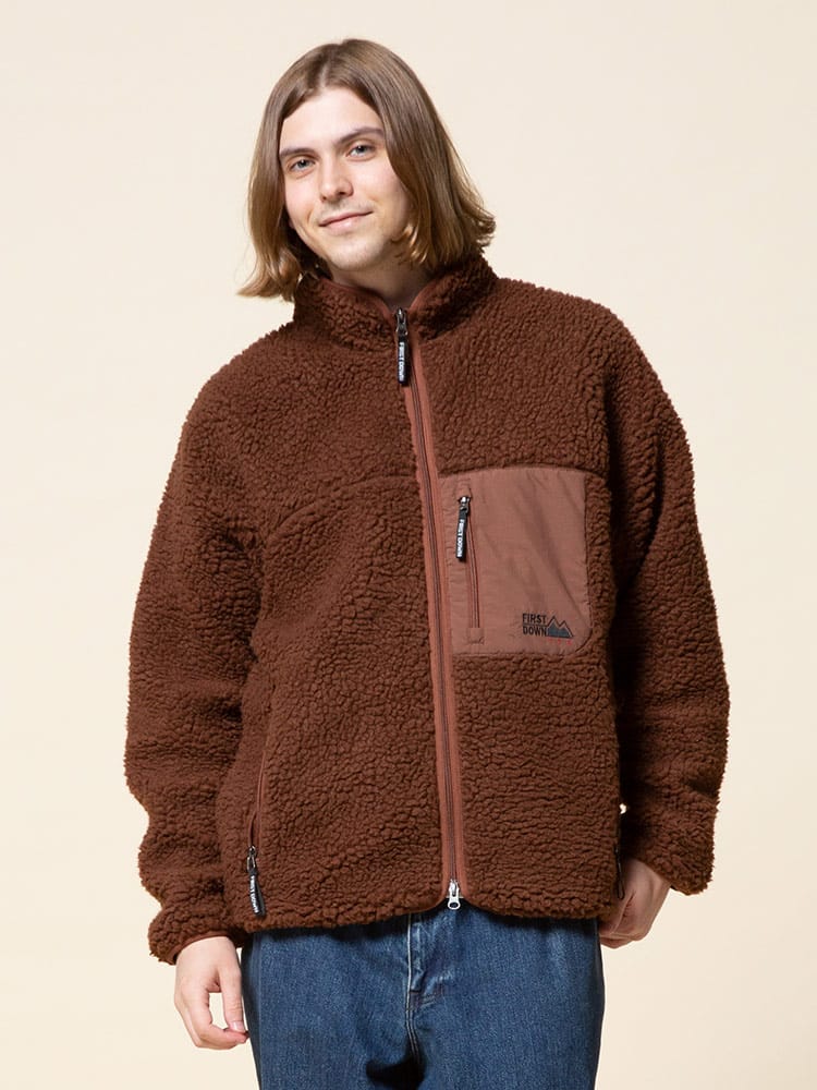 FIRST DOWN USA (ファーストダウンユーエスエー) フルジップ タンブリング ボアジャケット WEB限定