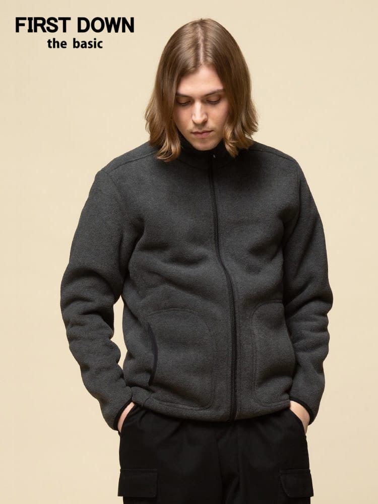 FIRST DOWN BASIC (ファーストダウンベーシック) 裏ボア フルジップ スタンド フリースジャケット