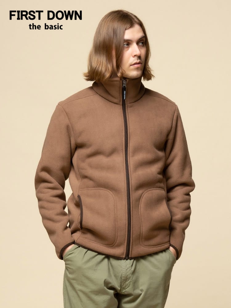 FIRST DOWN BASIC (ファーストダウンベーシック) 裏ボア フルジップ スタンド フリースジャケット