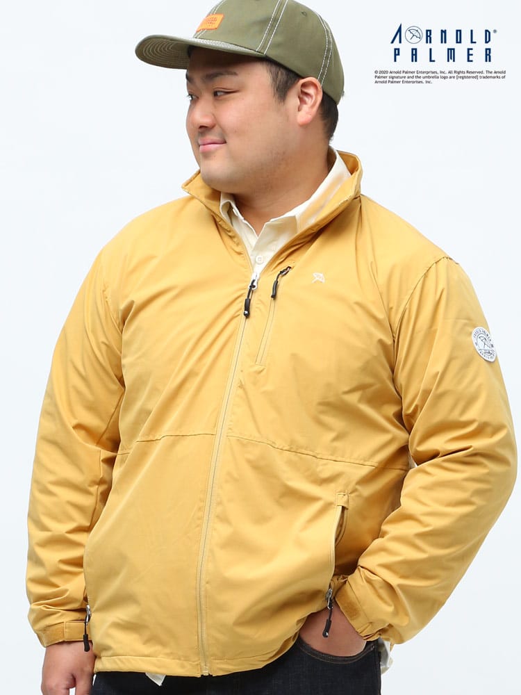 大きいサイズ メンズ Arnold Palmer (アーノルドパーマー) 撥水加工 ストレッチ フルジップ スタンド ジャケット 雨の日 梅雨